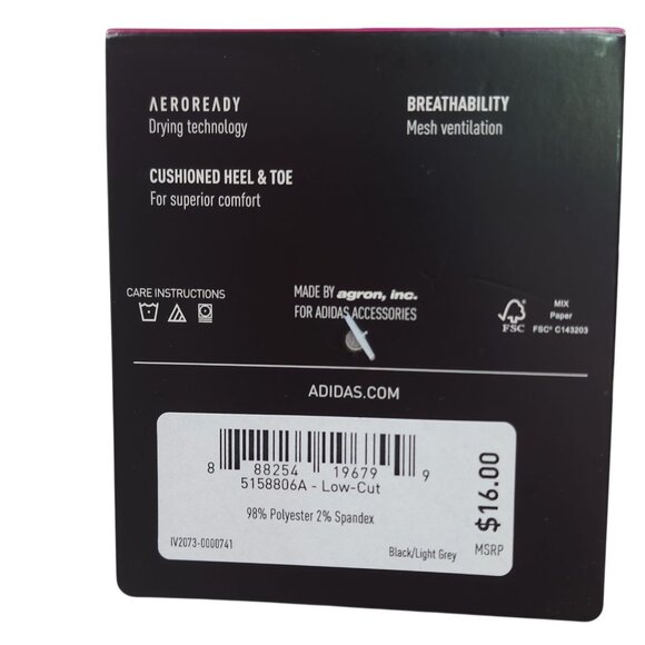 Adidas Womens Superlite Low Cut Socks 3 Pair Size 5-10 Aeroready Breathable - Picture 4 of 6